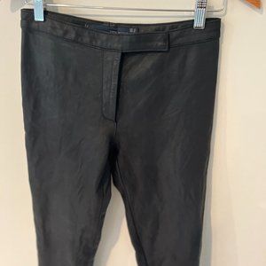 Zara Leather Skinny Pant Ankle Zip Size Small